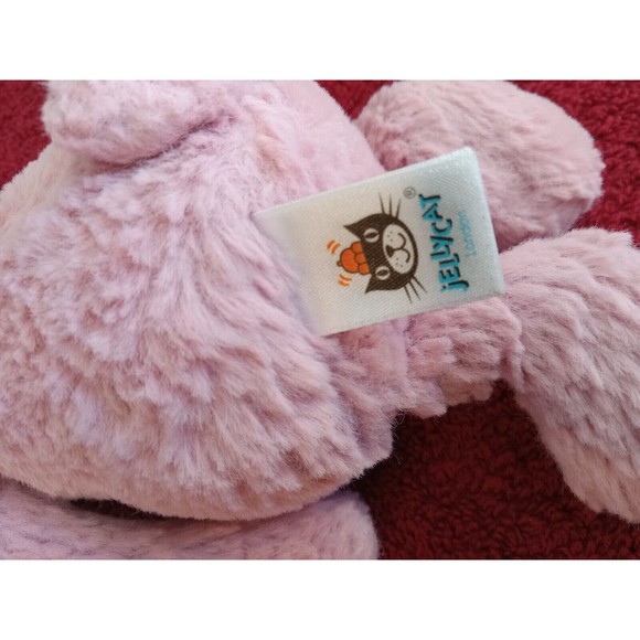 Jelly Cat Pink Stuffed Bunny Plush Toy - Picture 4 of 5